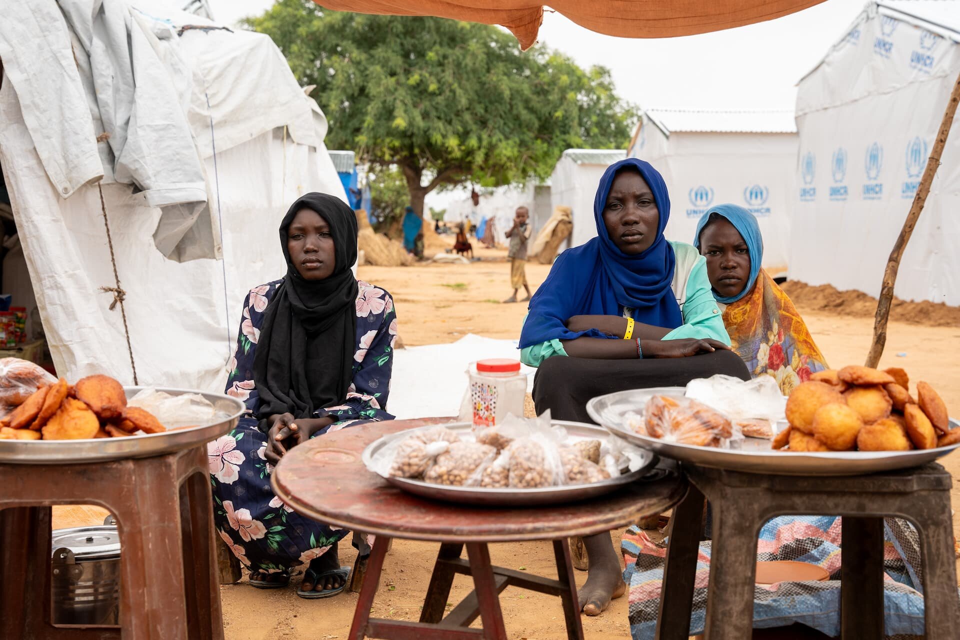 Chad. Selling sweets in Arkoum refugee camp. ©UNHCR/Colin Delfosse