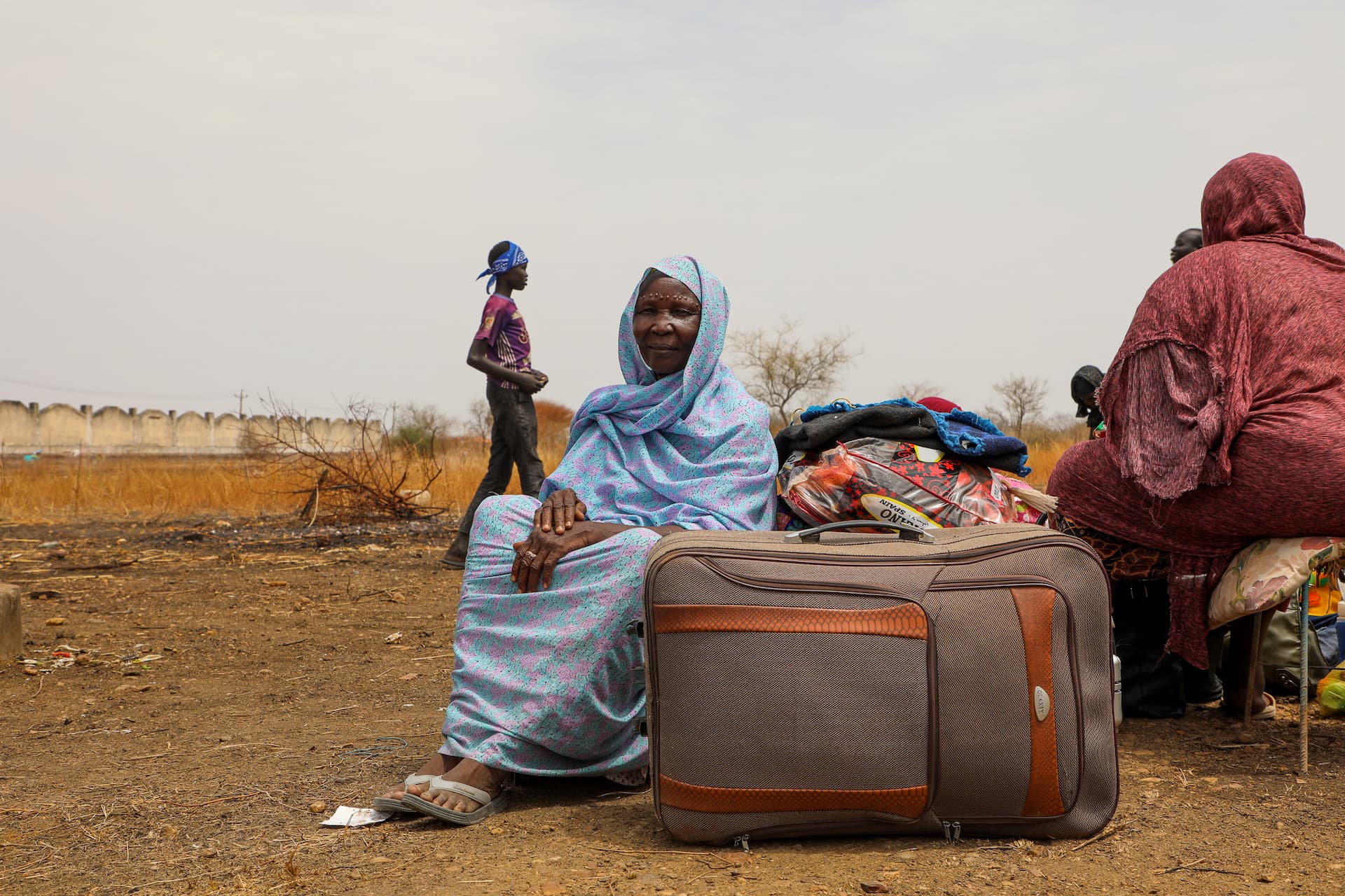 South Sudan. Thousands of refugee returnees cross border fleeing Sudan violence.